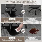 Office Chair Mat for Low Pile Carpet, 36"x48" Smooth Glide with Lip - Image 6