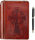 SETTINI® Vegan Leather Journal Gift Set with Pen 192 Pages, Celtic Cross by Settini
