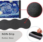 Mouse Pad,Large Pink Desk Mat, 4in1 XXL Mousepad + Keyboard Wrist Rest+Mouse Wrist Rest+Coaster Set with Ergonomic Desk Pad for Home Office Table Computer-Abstract Night Sky - Image 3