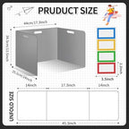 24 Pcs Desk Dividers for Students Plastic Durable and Waterproof Privacy Folders Shields Test Dividers with Classroom Privacy Boards for School Study Teacher Supplies (24pcs Grey) - Image 2