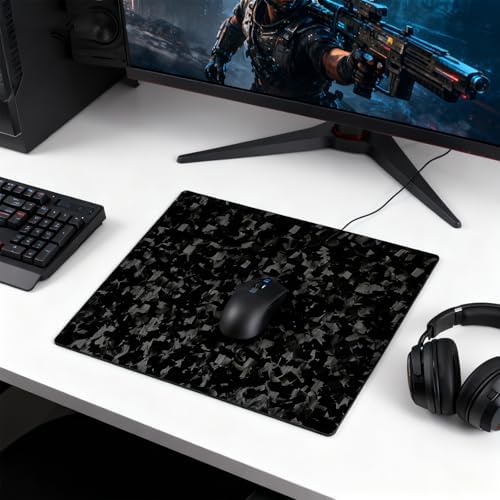 Multipurpose Carbon Fiber Mouse Pad - Hard, Thin, and Lightweight for Office, Gaming, and Daily Computer Use on Desk or Lap (Forged, Large) - Image 4
