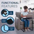 Table-Mate TV Tray Table | Portable Desk Folding Dinner Tray, Couch Table Trays for Eating Snack Food, Portable Laptop Desk, Bed Trays for Eating | Adjustable TV Trays with 3 Angles and Cup Holder - Image 4