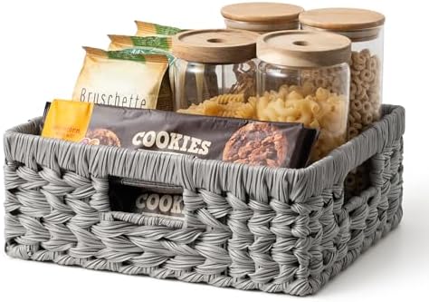 GRANNY SAYS Wicker Baskets for Organizing, Waterproof Pantry Baskets, 1Pack by GRANNYSAYS