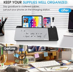 Varhomax Glass Desk Whiteboard with Wireless Charger - Image 4