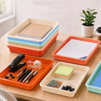 Defresit 12 Pcs Letter Size Flat Storage Paper Trays for Classroom - Image 4