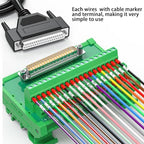 DB37 Male Breakout Cable, D-Sub 37 Pin to Bare Wire Open End Cable with Labeled Terminals, 26AWG 3.3FT 37 Conductors Wiring Harness for CNC, PLC and Industrial Control Applications - Image 4