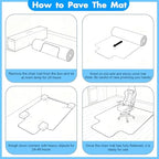Office Chair Mat for Carpet - 36x48 Inch Heavy-Duty Protection for Low Pile Plastic Computer Desk Floor Protectors for Chairs - Image 6