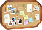 Scalloped Edge Wooden Frame Cork Board 30x20in (75x50CM) by YINGXUN