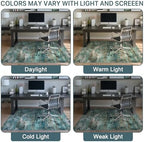 48"x60" Office Chair Mat for Hardwood Floor, Non-Slip Washable Teal Blue - Image 6