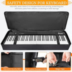 AKOZLIN 88 Key Keyboard Case, Soft Padded Keyboard Gig Bag, Piano Bag - Image 4