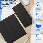 Henoyso 100 Pcs 4 x 9 Inch Mini Presentation Folders 2 Pocket, Black - Image 3