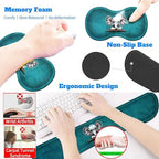4-Piece Extended Large Mouse Pad Set for Women Men with Elephant Design Includes 35.4 x 15.7 XXL Large Mouse Pad Keyboard Wrist Rest Mouse Wrist Support and Coaster for Office Home - Image 6