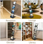 WEWLINE Foldable Magazine Rack, Floor-standing Brochure Display Stand - Image 6