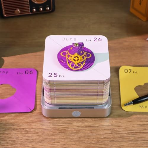 2027 3D Paper Carving Desk Calendar With LED Light (Magic Summoner) - Image 2
