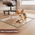 48"x80" Tempered Glass Chair mat for Carpet - Image 3