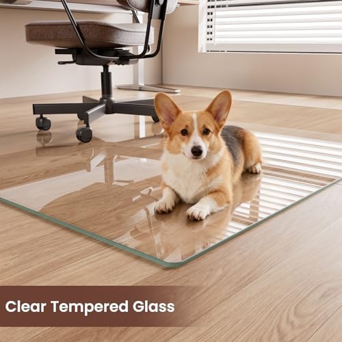 48"x80" Tempered Glass Chair mat for Carpet - Image 3