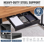Menkxi 16 x 12 in Under Desk Drawer,Slide out Storage Organizer Heavy Duty - Image 5