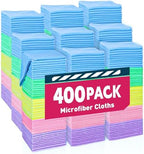 TEAWOO Microfiber Towels Bulk-400 Pack, Cleaning Cloths by TEAWOO