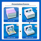 3D Calendar 2027,3D Desk Calendar 2027,Cute Ocean Shark Tear-Off Paper Sculpture Desk Calendars,3D Desk Calendar Memo Pad 2027,3D Memo Pad Creative Tear Away Weekly planner Carving Art Calendar Notepad,Gift,Paper sculpture calendar (Ocean Shark) - Image 6