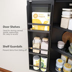 GAIOUS 63" Metal Corner Kitchen Pantry Cabinet, Food Storage Cupboard Black - Image 7