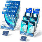 2 Pack 4 Tier Brochure Holder 8.5x11 inch Removable Divider Brochure Stand by Unknown