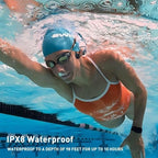 Swimming Headphones,IPX8 Underwater Swimming Headphone with LED Display,Bone Conduction Swim Headphone Built-in 32G Memory MP3 Player,Open Ear Earphones for Running Cycling - Image 2