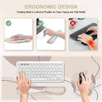 iCasso Brown Art Mouse Mat 35.4"x15.7", Computer Mat for Workspace - Image 3