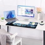 Large Keyboard Mouse Pad Set, Extended Mouse Pad+Keyboard Wrist Rest Support, Memory Foam Ergonomic Easy Typing, 4Pcs (31.5×11.8 in) Desk Pad Set for Office Home,Starry Night Cat - Image 3