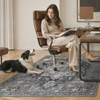 36"x48" Office Chair Mat for Hardwood Floor, Non-Slip Washable Black - Image 7