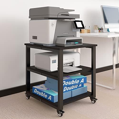 Natwind 3 Tier Laser Printer Stand,20''x20'' Side Table for Printer, Black - Image 6