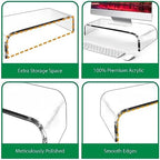 AMT Premium Acrylic Clear Monitor Stand Laptop/PC/Multimedia Monitor Riser for Home Office - Image 5