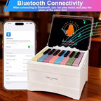 Piano Desk Calendar 2027 with Acrylic Dust Cover – Playable Mini Piano Calendar with 52 Weekly Music Scores, 27 Cards Gift for Swift Fans & Desktop Decor – White - Image 4