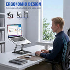 Laptop Stand for desk(360°Rotating),Aluminum laptop Riser for 10-16"Laptops - Image 6