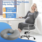 CloudBliss Donut Pillow Stadium Seat Cushion for Tailbone Pain Relief and Hemorrhoids, Memory Foam Seat Chair Cushion, Portable Seat Cushions for Bleachers, Car, Home & Office - Image 3