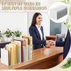 Suzile Metal Desktop File Organizer, 10 Compartment, Vertical File Sorter - Image 6