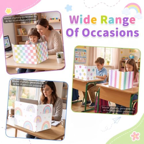 gisgfim 24 Pack Privacy Shields Desk Dividers for Student, Composition - Image 6