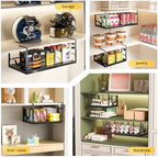 PrueBox Under Shelf Storage Basket Organizer Adjustable Heavy Duty Hanging - Image 6
