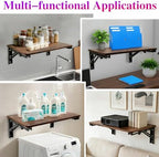 Wooden Folding Shelf Wall Mounted for Small Space, Fold Down Desk for Home - Image 7