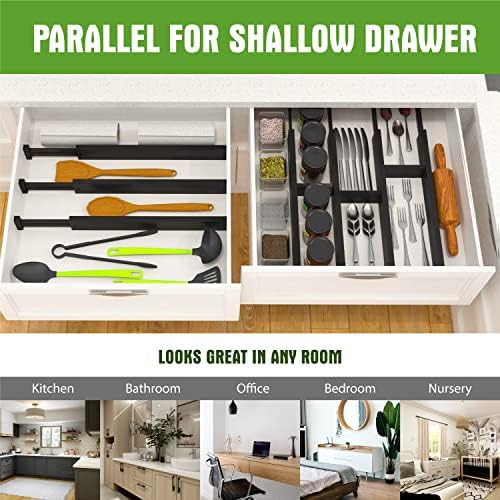 ANTOWIN 6Pcs Expandable Bamboo Drawer Dividers, Fits 17.6-21.6" Drawers - Image 6
