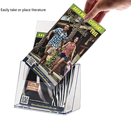 Marketing Holders 4 Pack Brochure Holder for 6" Bifolds Clear Acrylic Tabletop Literature Organizer Space Saving Slant Back Half Sheet Dispenser for Trade Shows Expos and Conventions - Image 3
