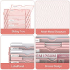 10-Tier Wall File Organizer and Hanging File Organizer, Pink - Image 6