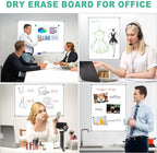 H-Qprobd 4' x 3' Whiteboard Dry Erase White Board for Wall 48x36 (2pcs) Magnetic Boards for Office Classroom & Home, Small Wall Whiteboard Including 6 Markers, 20 Magnets, 2 Erasers - Image 6