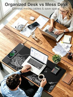Magnetic Wireless Charging Mouse Pad, 31.5"x15.8" Large Desk Mat - Image 4