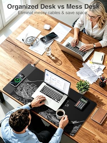 Magnetic Wireless Charging Mouse Pad, 31.5"x15.8" Large Desk Mat - Image 4