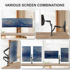 WALI Vertical Dual Monitor Mount for 13-40 inch Screens, up to 26.4 lbs - Image 6