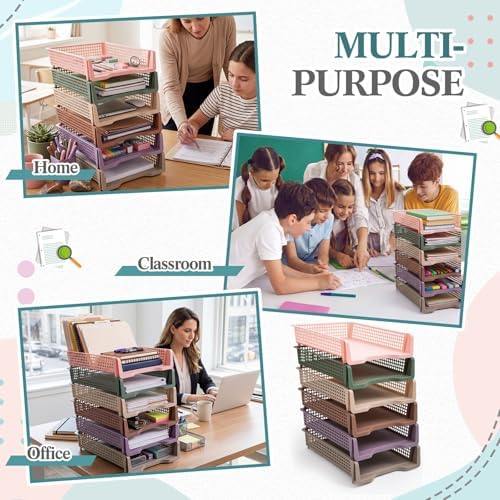 Geetery Turn in Trays Classroom, Terrazzo Color, Set of 12 - Image 5
