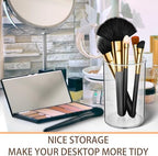 Crtiin 20 Pack Clear Acrylic Pen Holder Makeup Brush Round Pencil Holder for Desk Pen Cups Desk Organizers and Storage Desktop Stationery Organizer for Office School Home Supplies - Image 4