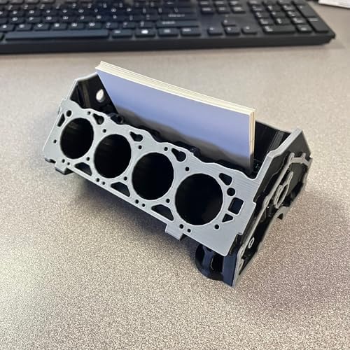 Big Block Chevy Business Card Holder Organizer, Mechanic Gift For Men, Car Stuff, Car Accessories For Men, Business Card Holder Desk, Mini V8 Engine, V8 Engine Model Kit, Car Engine - Image 2