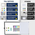 TSJ OFFICE Small White Board - 18 X 14 Inches Black Framed Dry Erase Board - Image 2