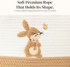 Baby Diaper Caddy Organizer, Bunny Cotton Rope Nursery Basket - Image 4